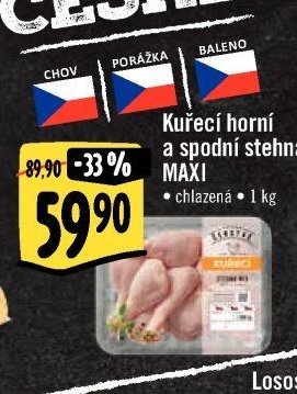Kuřecí horní a spodní stehna MAXI