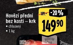 Hovězí přední bez kosti – krk