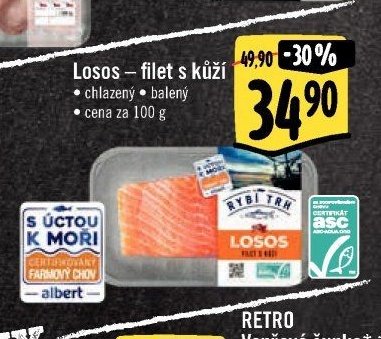 Losos – filet s kůží