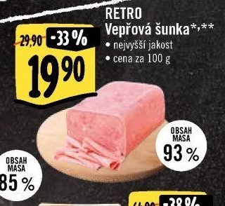RETRO Vepřová šunka*,**