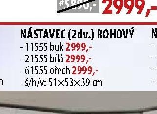 NÁSTAVEC (2dv.) ROHOVÝ 11555, 21555, 61555 - IDEA nábytek akcniletaky.com