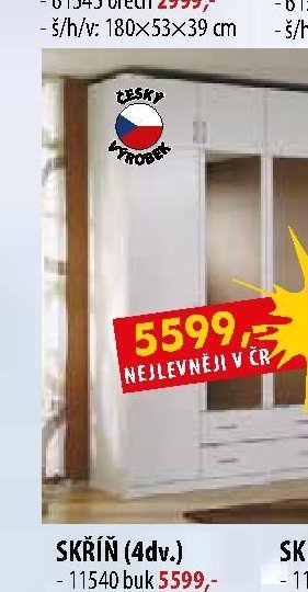 SKŘÍŇ (4dv.) 11540, 21540, 61540 - IDEA nábytek akcniletaky.com