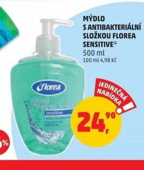Mýdlo s antibakteriální složkou Florea Sensitive