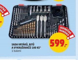 Sada vrtáků, bitů a vykružovačů 100 ks