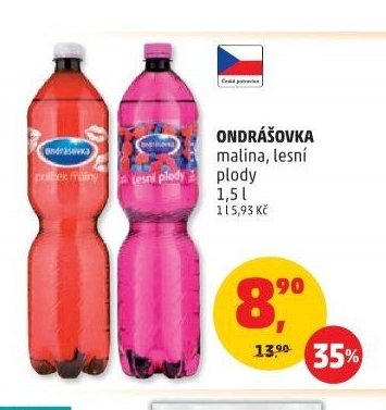 Ondrášovka malina, lesní plody