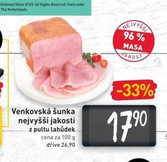 Venkovská šunka nejvyšší jakosti
