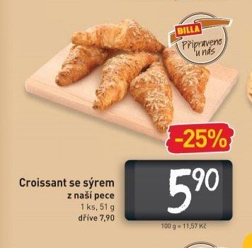 Croissant se sýrem