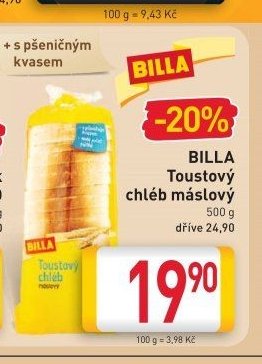 BILLA Toustový chléb máslový