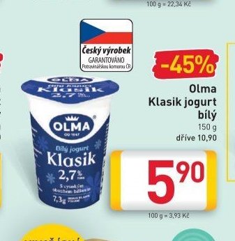 Olma Klasik jogurt bílý