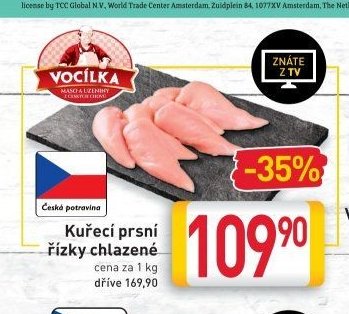 Kuřecí prsní řízky chlazené
