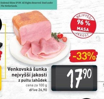 Venkovská šunka nejvyšší jakosti