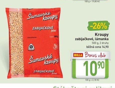 Kroupy zabijačkové, lámanka