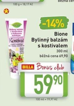 Bione Bylinný balzám s kostivalem