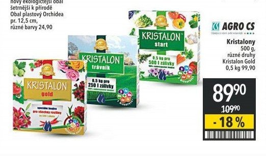 Kristalony 500 g, různé druhy, Kristalon Gold 0,5 kg
