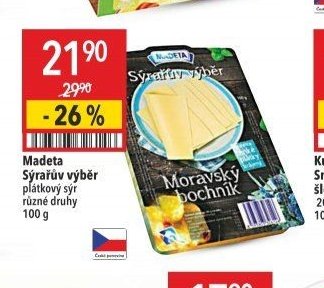 Madeta Sýrařův výběr plátkový sýr
