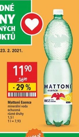 Mattoni Esence minerální voda ochucená