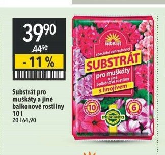 Substrát pro muškáty a jiné balkonové rostliny 10 l