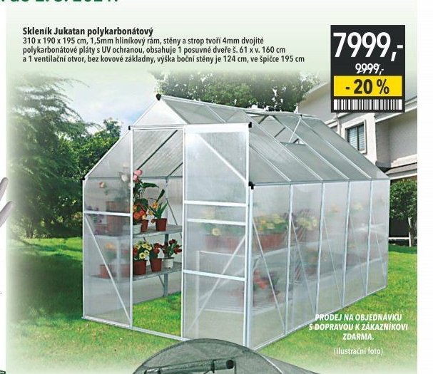 Skleník Jukatan polykarbonátový