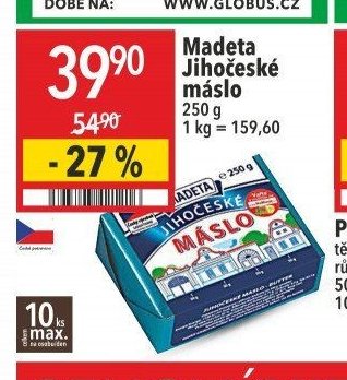 Madeta Jihočeské máslo