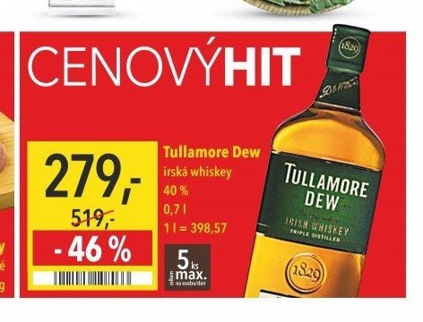 Tullamore Dew irská whiskey