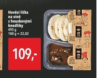 Hovězí líčka na víně s houskovými knedlíky