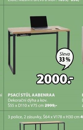 Psací stůl Aabenraa - Jysk akcniletaky.com