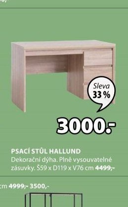 Psací stůl Hallund - Jysk akcniletaky.com