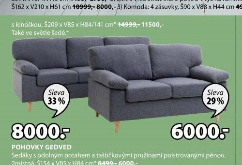 Pohovka GEDVED 2místná - Jysk akcniletaky.com