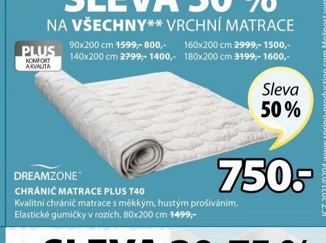 Chránič matrace Plus T40 - Jysk akcniletaky.com