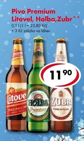 Pivo Premium Litovel, Holba, Zubr
