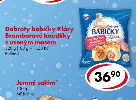 Dobroty babičky Kláry Bramborové knedlíky s uzeným masem