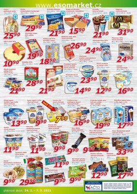 akční leták ESO MARKET 24.2.2021-7.3.2021