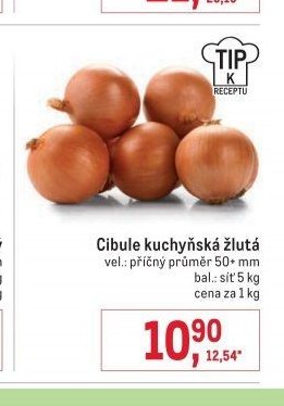 Cibule kuchyňská žlutá