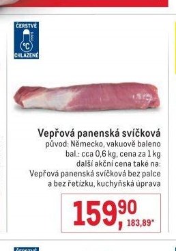 Vepřová panenská svíčková