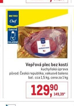 Vepřová plec bez kosti