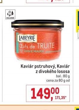 Kaviár pstruhový, Kaviár z divokého lososa
