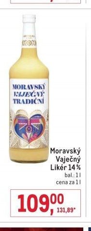 Moravský Vaječný Likér 14%