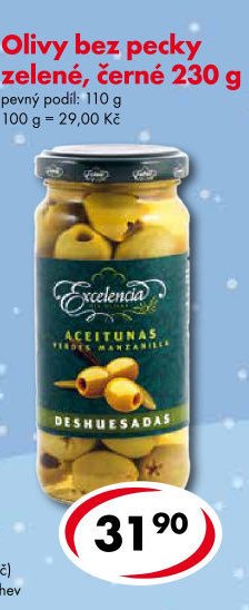 Olivy bez pecky zelené, černé 230 g