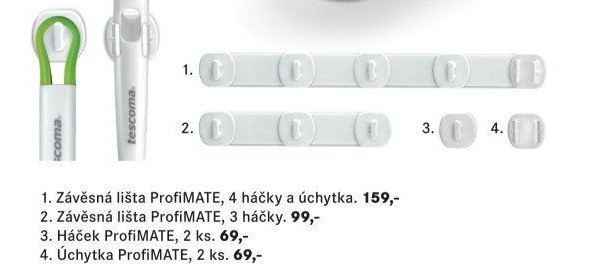 Závěsné lišty a háčky ProfiMATE
