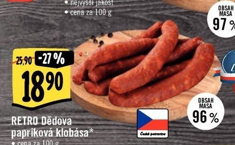 RETRO Dědova papriková klobása