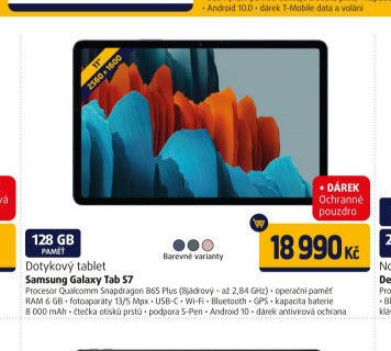 Dotykový tablet Samsung Galaxy Tab S7