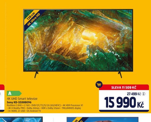 4K UHD Smart televize Sony KD-55XH8096