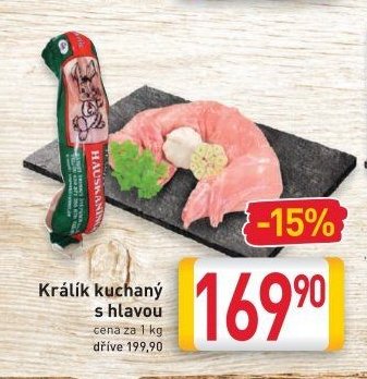 Králík kuchaný s hlavou