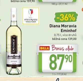 Diana Moravia Eminhof 0,75 l