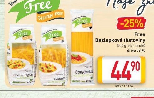 Free Bezlepkové těstoviny 500 g