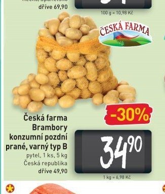 Česká farma Brambory konzumní pozdní