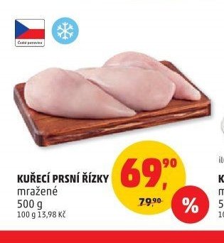 KUŘECÍ PRSNÍ ŘÍZKY mražené