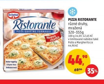 PIZZA RISTORANTE různé druhy