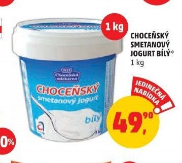 CHOCEŇSKÝ SMETANOVÝ JOGURT BÍLÝ 1 kg
