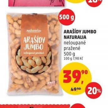 ARAŠÍDY JUMBO NATURALIA 500 g